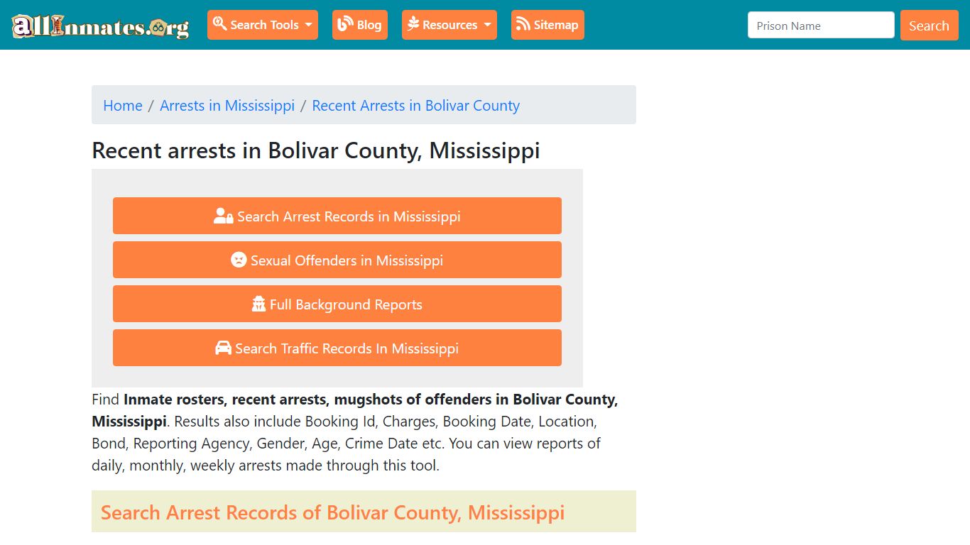 Recent arrests in Bolivar County, Mississippi | Mugshots, Rosters ...