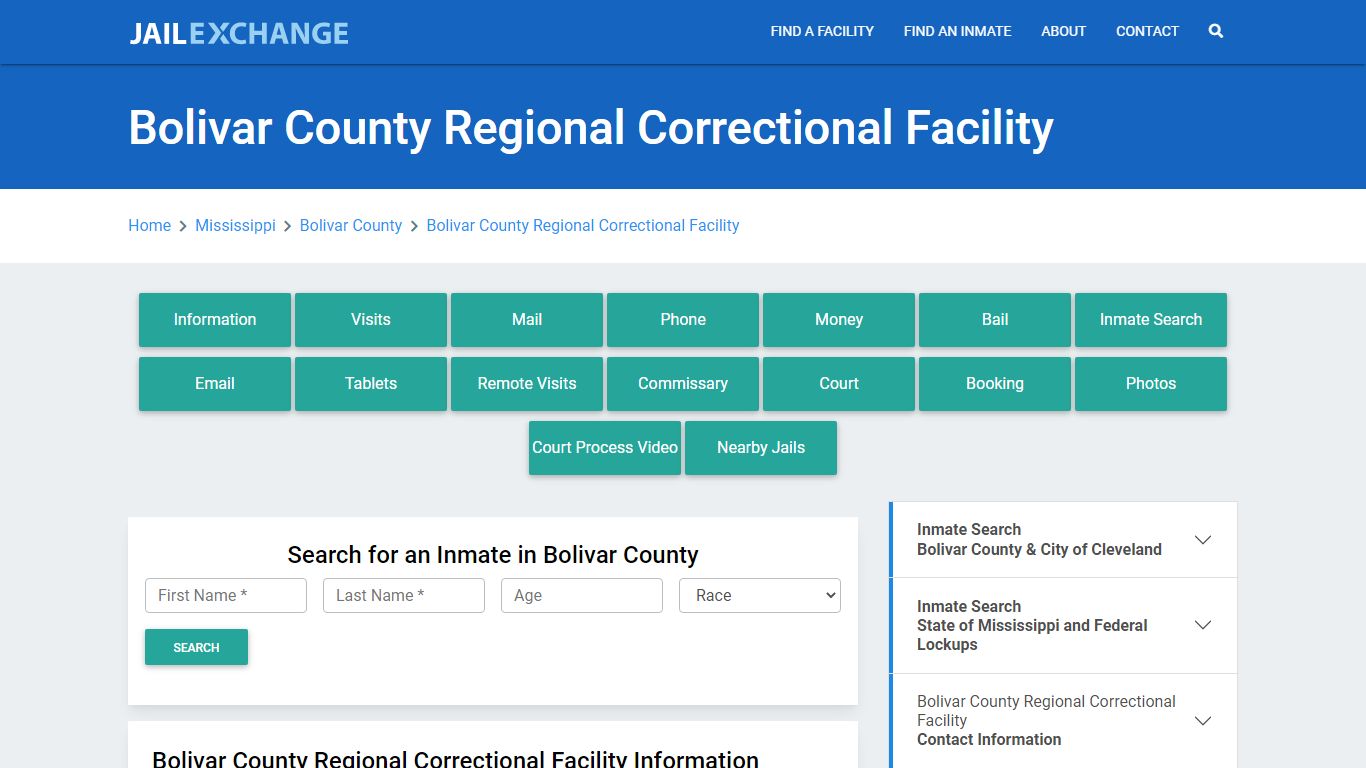 Bolivar County Regional Correctional Facility - Jail Exchange